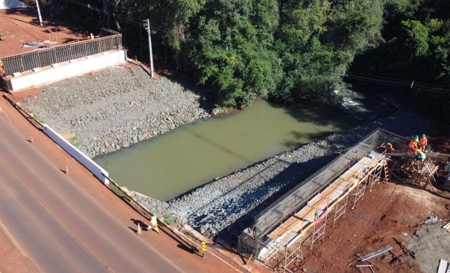 Com avanço dos projetos ambientais, medição mostra evolução da duplicação da Rodovia das Cataratas Foto: DER