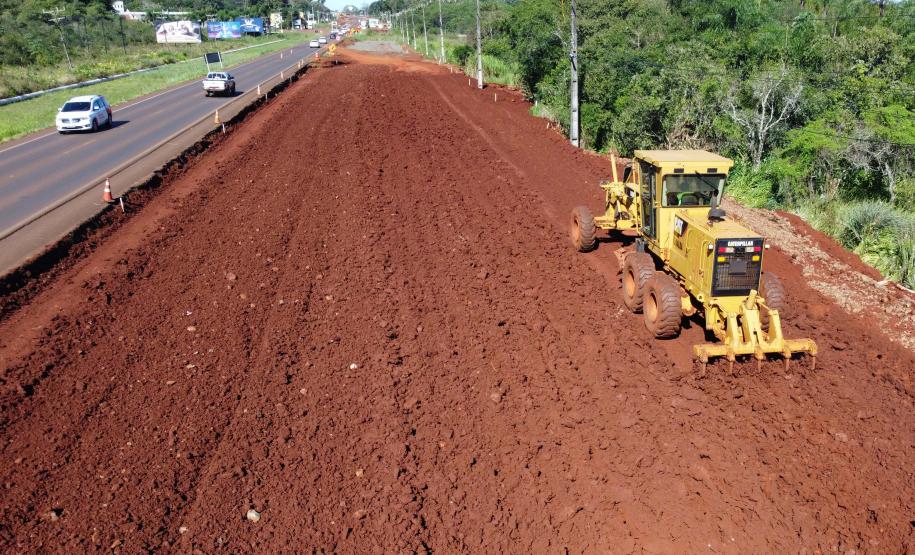 Com avanço dos projetos ambientais, medição mostra evolução da duplicação da Rodovia das Cataratas Foto: DER