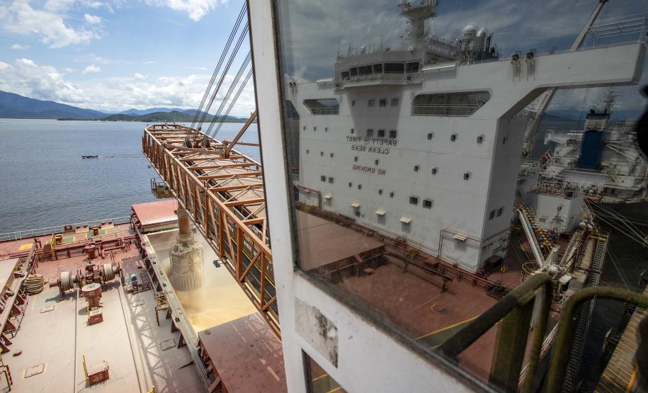 Movimentação portuária do Estado está maior tanto na comparação mensal quanto anual Foto: Claudio Neves/Portos do Paraná