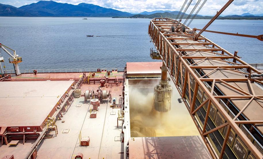 Movimentação portuária do Estado está maior tanto na comparação mensal quanto anual Foto: Claudio Neves/Portos do Paraná