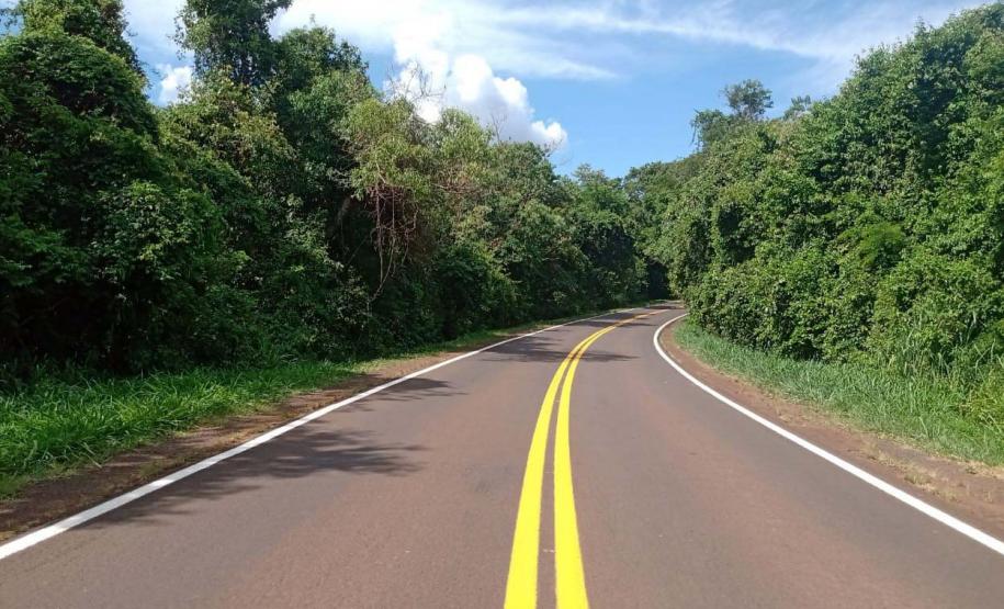 DER atende 50 mil habitantes com reforço de segurança viária da PR-281, no Sudoeste Foto: DER
