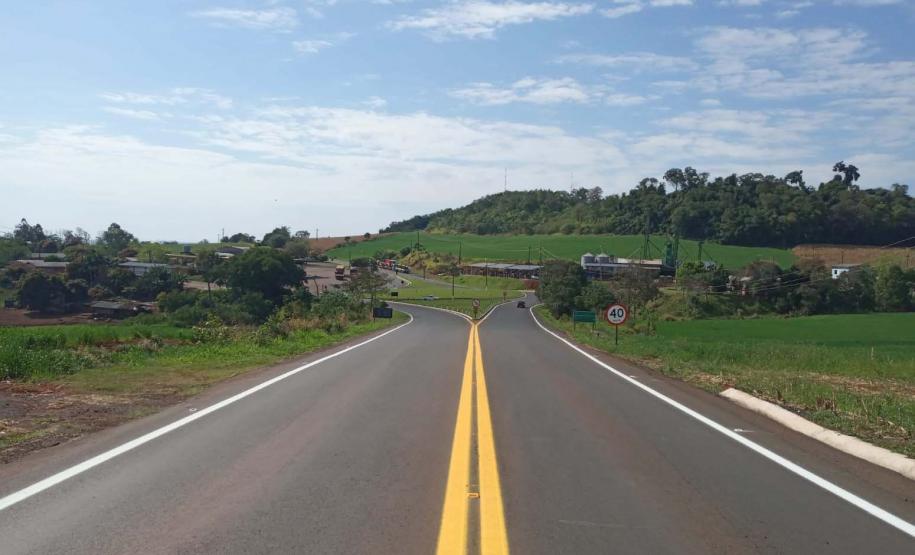 DER atende 50 mil habitantes com reforço de segurança viária da PR-281, no Sudoeste Foto: DER