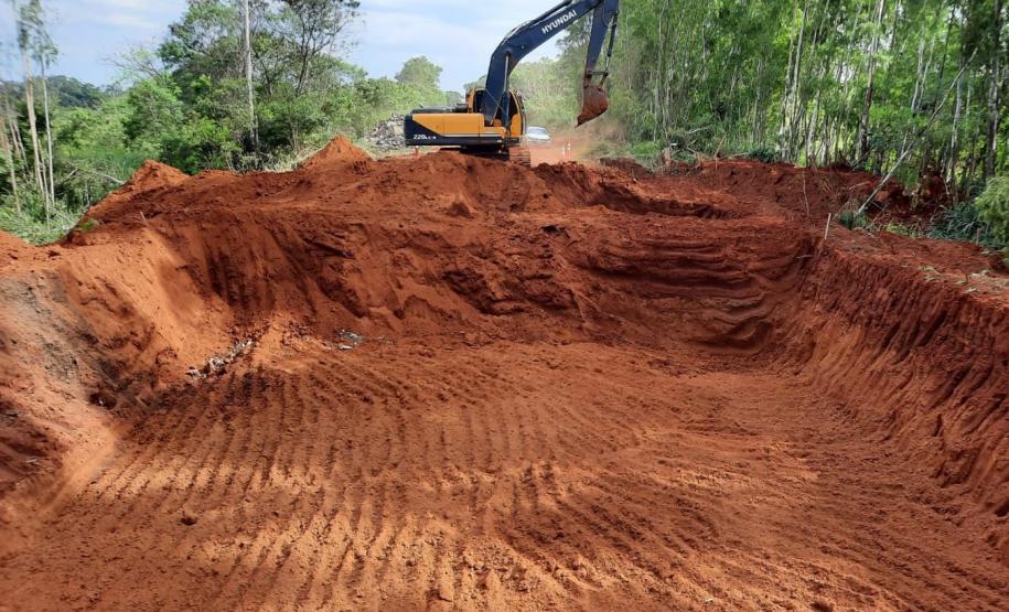 Feriado de Tiradentes marca início da recuperação de rodovia em Tamboara Foto: DER