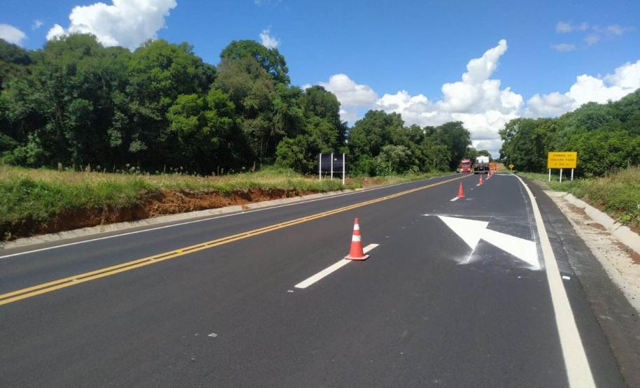 Obras de ampliação da PRC-280 com terceiras faixas são concluídas Foto: DER