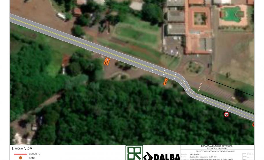 Desvio BR-469 - detalhe Foto: DER