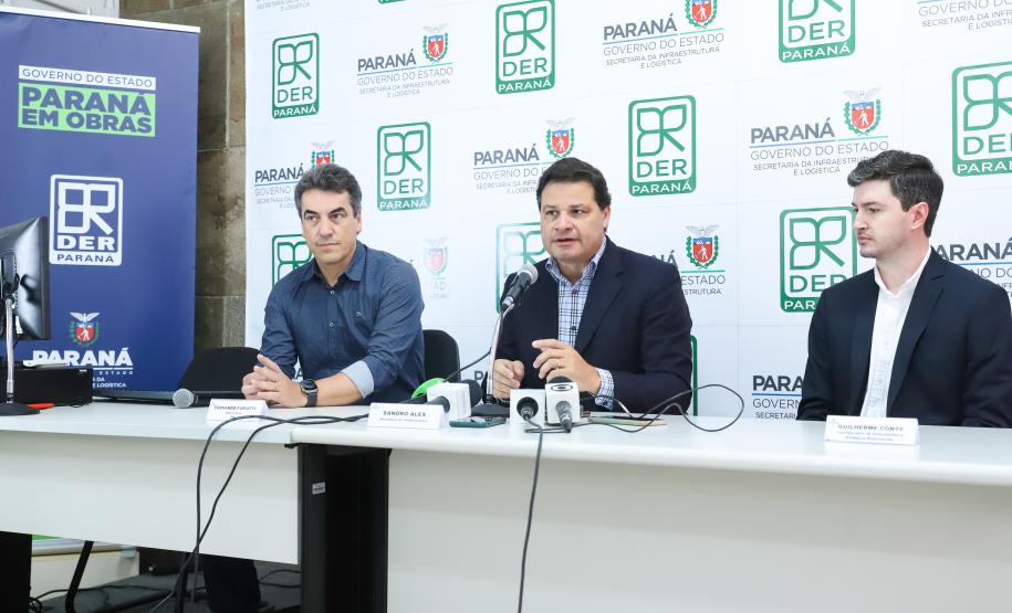 O secretário estadual de Infraestrutura e Logística do Paraná, Sandro Alex, explicou os detalhes das concessões. Foto: Rodrigo Félix Leal / SEIL