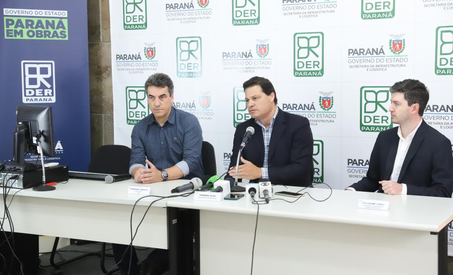 O secretário estadual de Infraestrutura e Logística do Paraná, Sandro Alex, explicou os detalhes das concessões. Foto: Rodrigo Félix Leal / SEIL