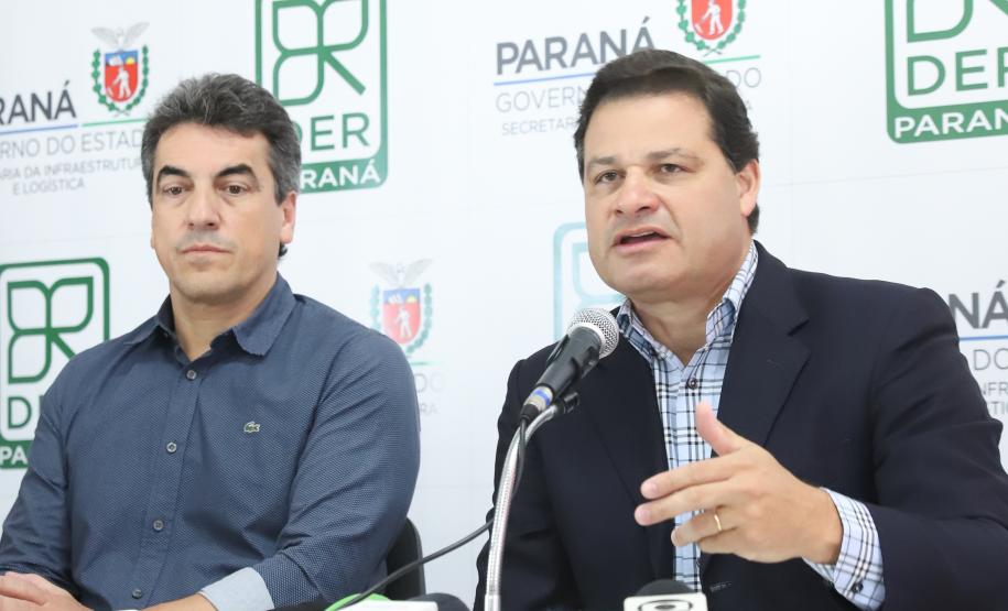 O secretário estadual de Infraestrutura e Logística do Paraná, Sandro Alex, explicou os detalhes das concessões. Foto: Rodrigo Félix Leal / SEIL
