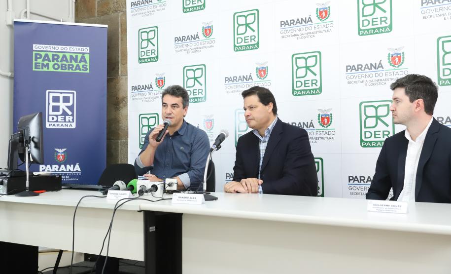 O secretário estadual de Infraestrutura e Logística do Paraná, Sandro Alex, explicou os detalhes das concessões. Foto: Rodrigo Félix Leal / SEIL