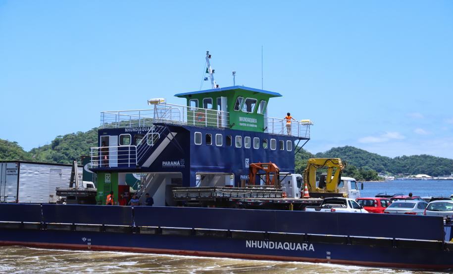 Investimento de R$ 131 milhões vai manter ferry boat durante obra da Ponte de Guaratuba Foto: Rodrigo Felix Leal / SEIL