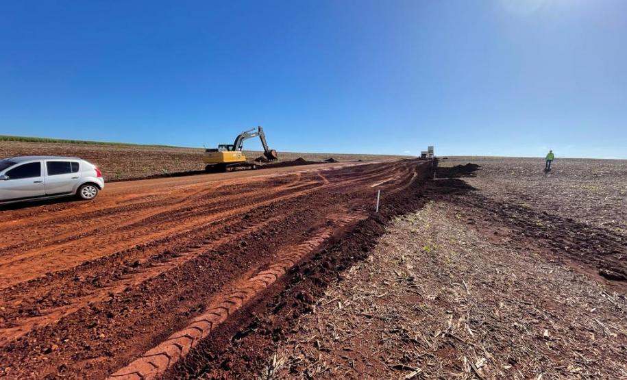 Pavimentação PR-239 Toledo - Bragantina Foto: DER