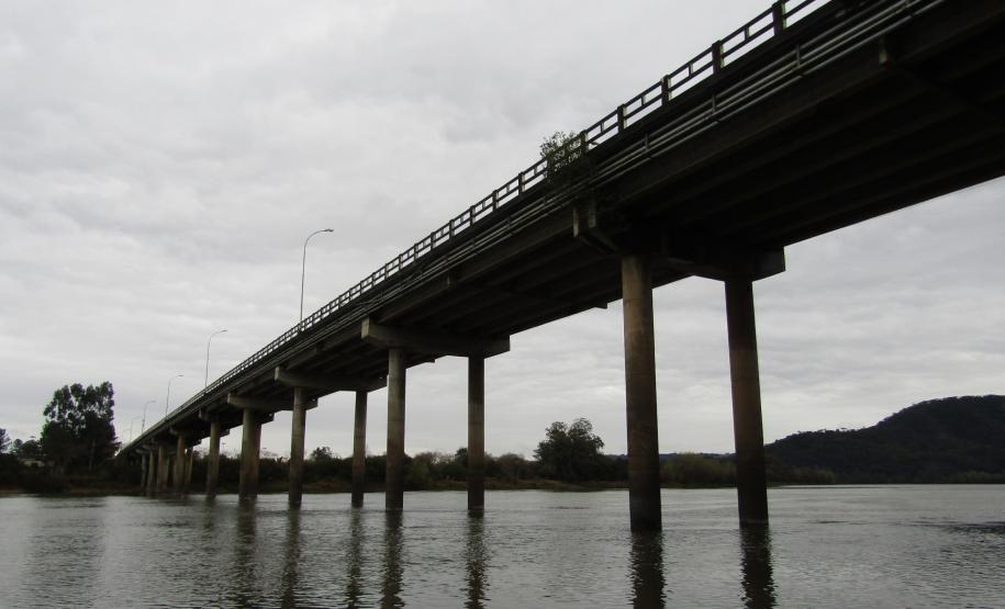 Reformas de pontes alteram tráfego de veículos em União da Vitória - Ponte Domício Scaramella