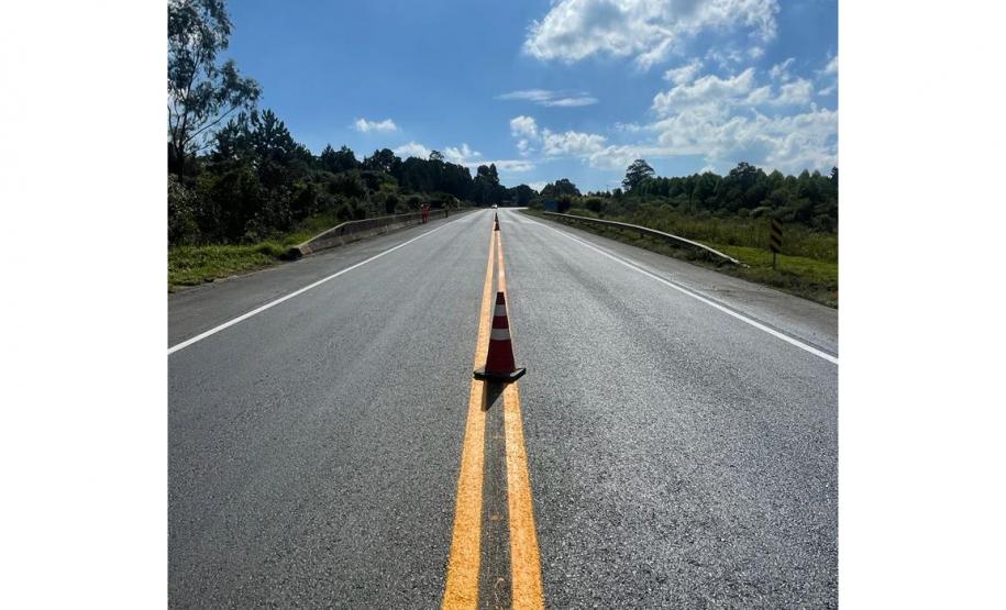 Ligação rodoviária entre Jaguariaíva e Piraí do Sul recebe melhorias no pavimento Foto: DER