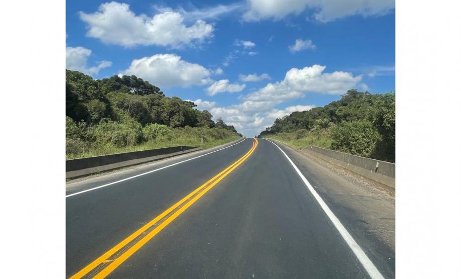 Ligação rodoviária entre Jaguariaíva e Piraí do Sul recebe melhorias no pavimento Foto: DER