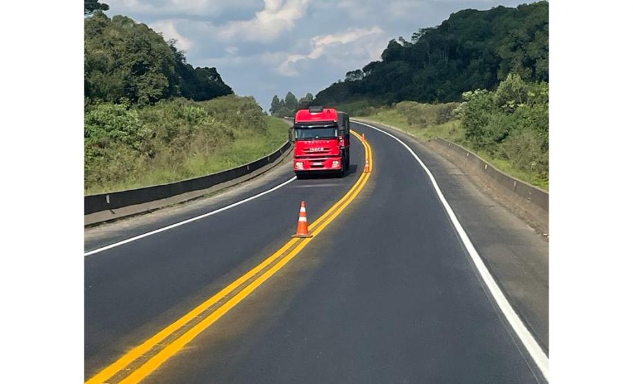 Ligação rodoviária entre Jaguariaíva e Piraí do Sul recebe melhorias no pavimento Foto: DER