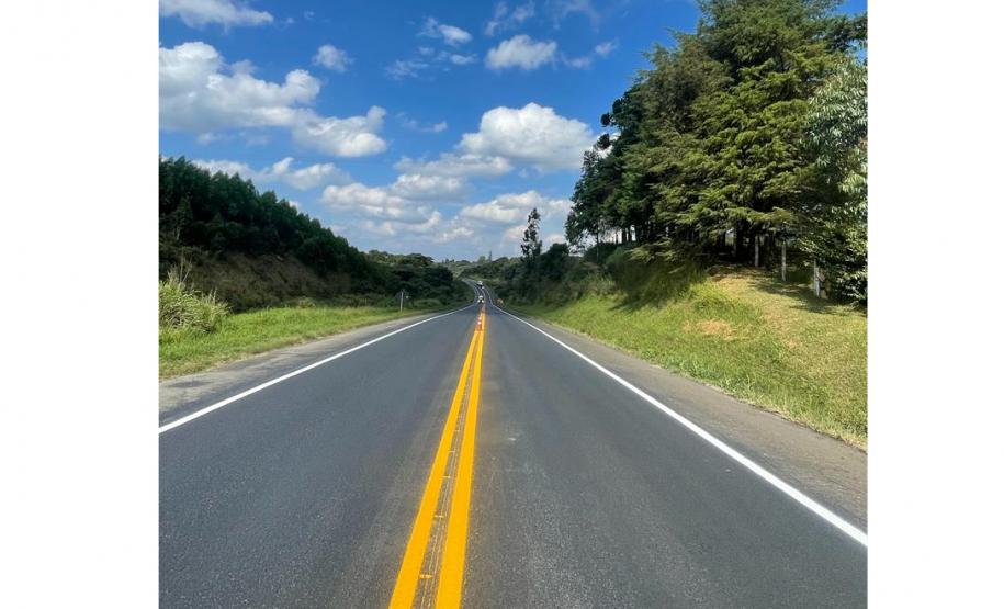 Ligação rodoviária entre Jaguariaíva e Piraí do Sul recebe melhorias no pavimento Foto: DER