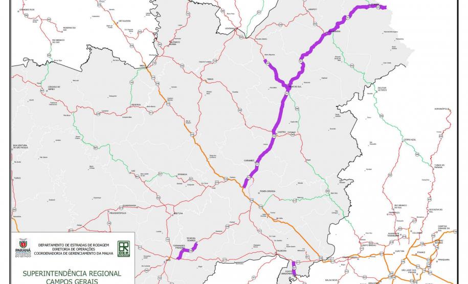 Ligação rodoviária entre Jaguariaíva e Piraí do Sul recebe melhorias no pavimento Foto: DER