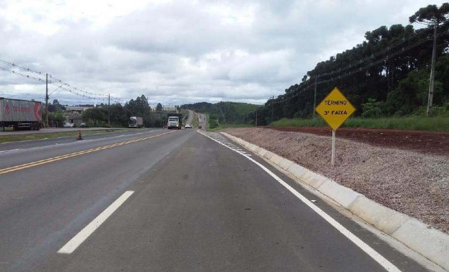 Klabin e Governo do Paraná entregam trechos de terceira faixa na PR-160 entre Telêmaco Borba e Imbaú Foto: DER-PR