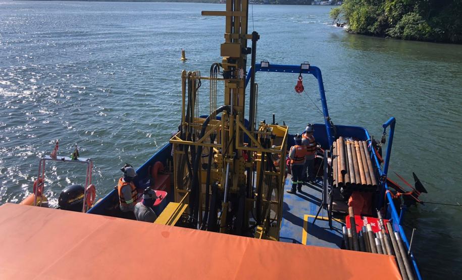 Sondagens marcam início das obras da Ponte de Guaratuba Foto: DER-PR