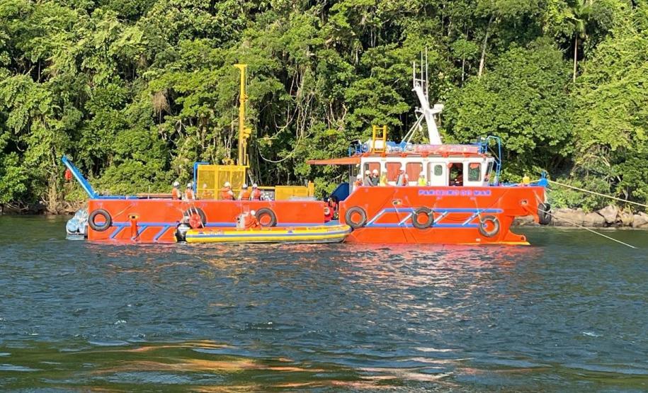 Sondagens marcam início das obras da Ponte de Guaratuba Foto: DER-PR