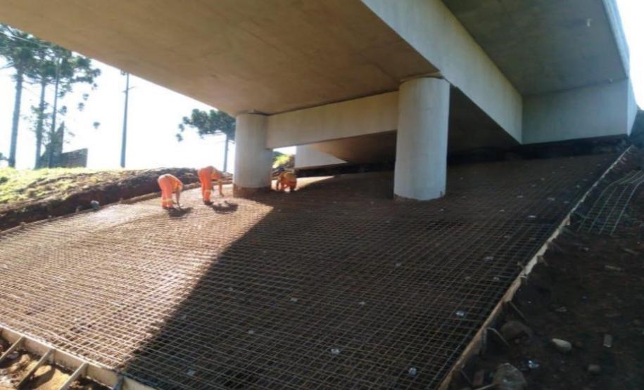 Reformas de pontes alteram tráfego de veículos em União da Vitória - Viaduto Av. Bento Munhoz de Rocha Neto na PRC-280 em Palmas