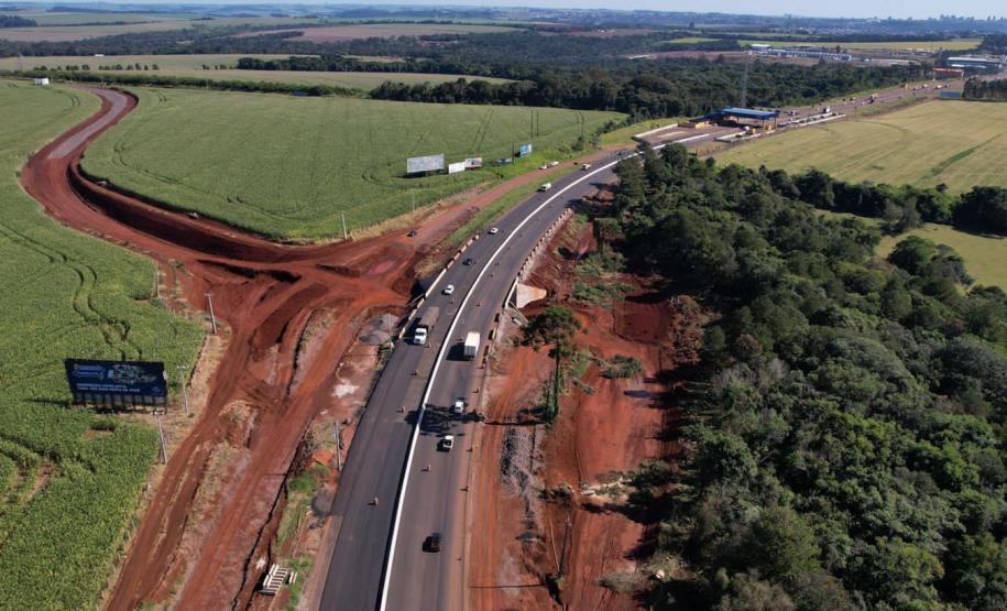 Com novos viadutos prontos, duplicação da BR-277 em Cascavel chega a 70,8% de conclusão  Foto: DER-PR