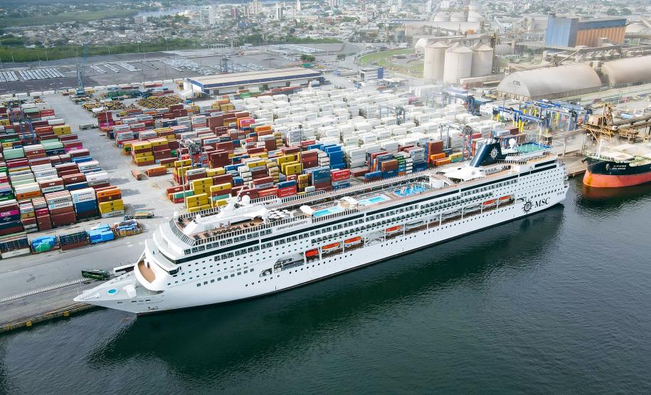 Porto de Paranaguá receberá nova temporada de navios de passageiros da MSC Foto: MSC Armonia