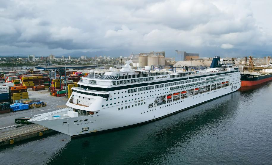 Porto de Paranaguá receberá nova temporada de navios de passageiros da MSC Foto: MSC Armonia