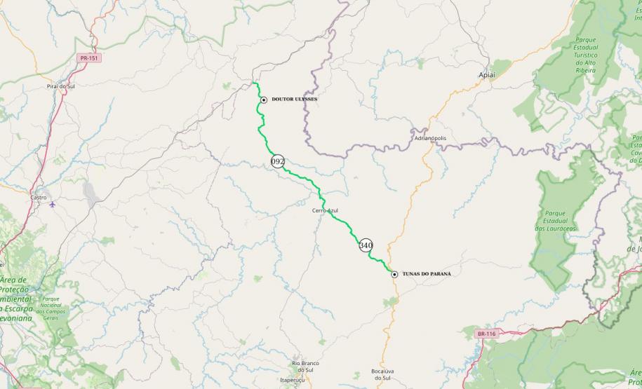 Vias rurais do Vale do Ribeira tem conservação garantida até 2025 Foto: DER-PR