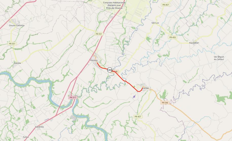 PR-546 Floresta e Itambé Foto: DER