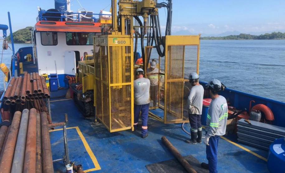 Sondagens da Ponte de Guaratuba Foto: DER-PR