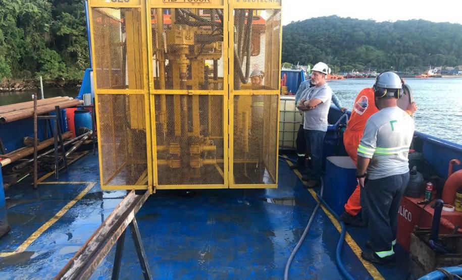 Sondagens da Ponte de Guaratuba Foto: DER-PR