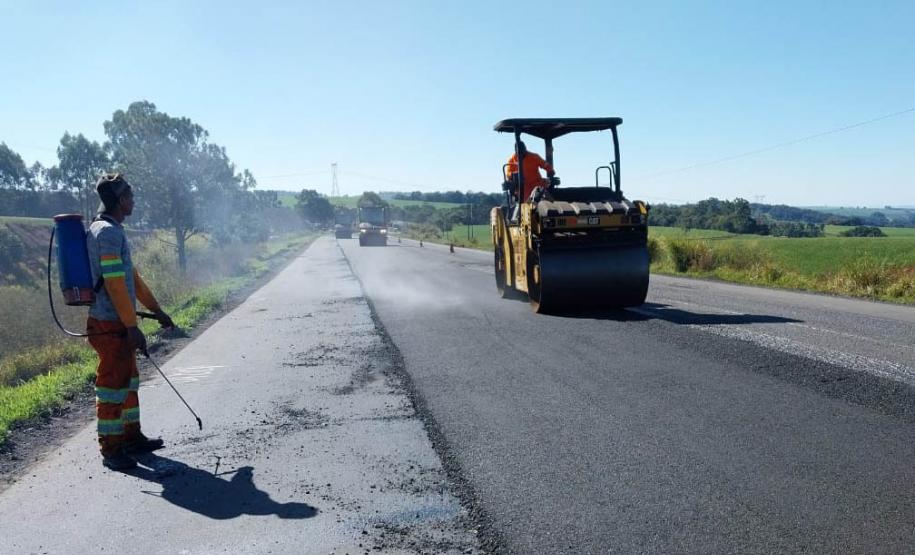 Rodovia entre Wenceslau Braz e Jaguariaíva começa a receber conservação Foto: DER-PR