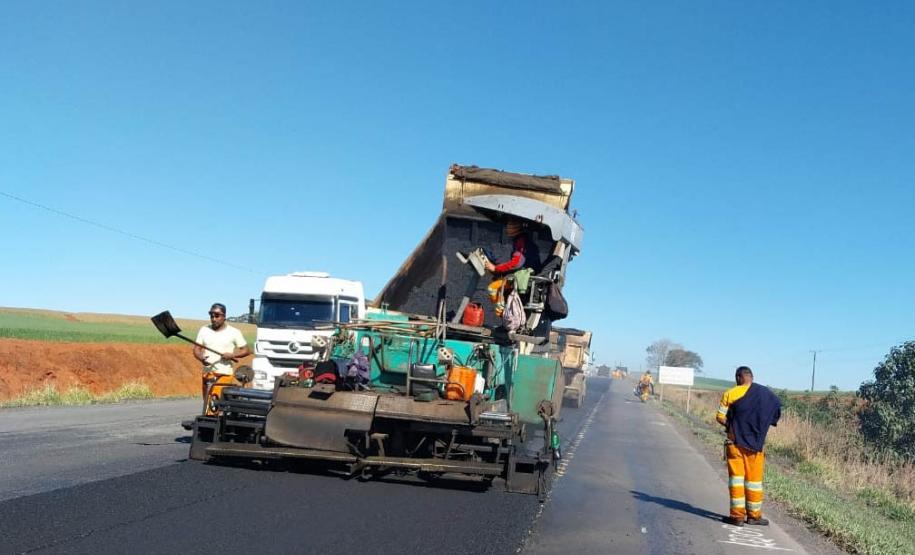 Rodovia entre Wenceslau Braz e Jaguariaíva começa a receber conservação Foto: DER-PR