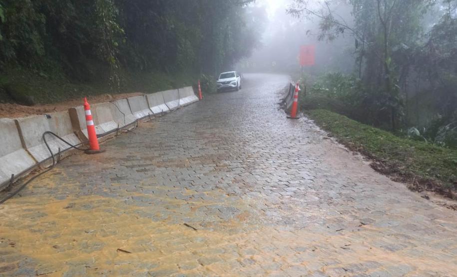 Liberação da Graciosa é antecipada e tráfego de veículos foi retomado Foto: DER-PR