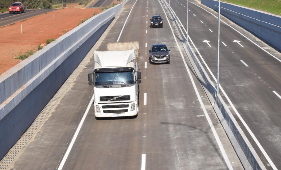 Estado libera tráfego nas pistas principais da obra de duplicação da BR-277 em Guarapuava Foto: Prefeitura de Guarapuava