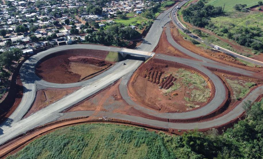Perimetral Leste de Foz do Iguaçu tem primeiro segmento pavimentado - Pavimentação acesso ao Marcos das Três fronteiras Foto: DER-PR