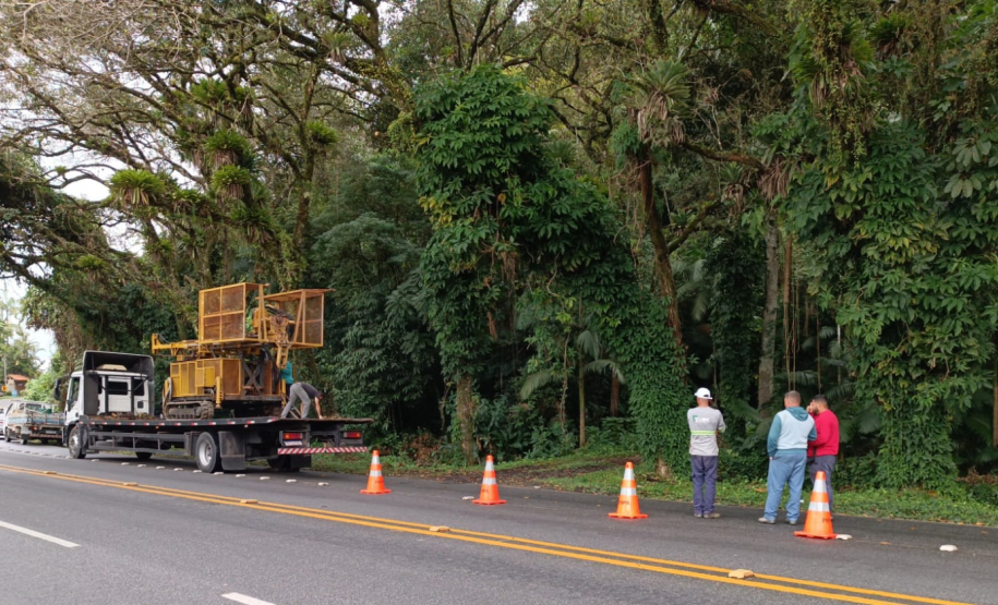 Novas sondagens no solo marcam avanço no projeto da Ponte de Guaratuba Foto: DER