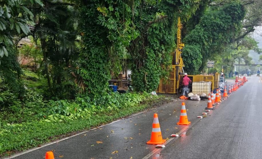 Novas sondagens no solo marcam avanço no projeto da Ponte de Guaratuba Foto: DER