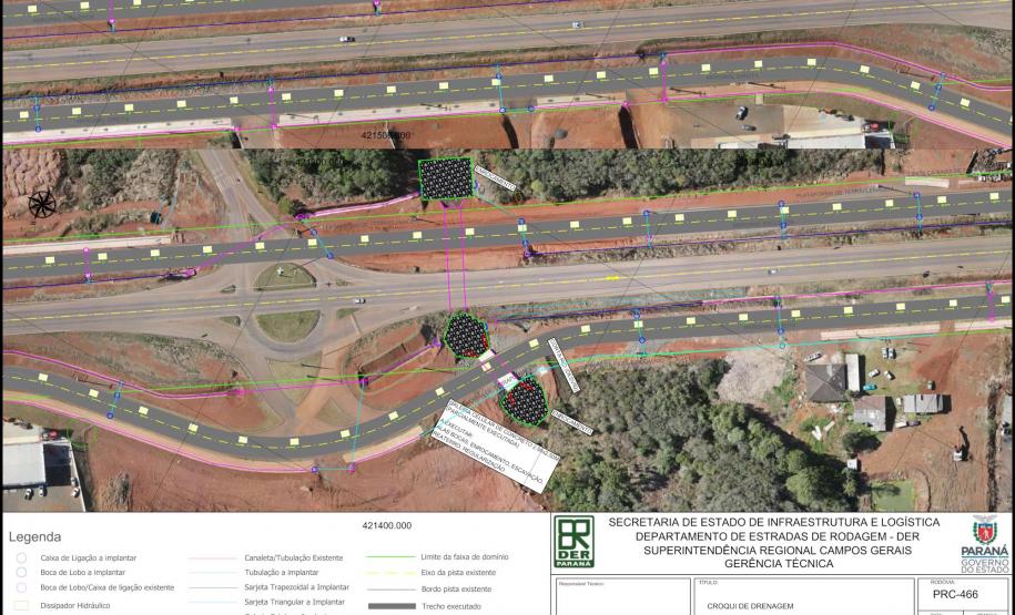 Licitação para concluir vias marginais da PRC-466, em Pitanga, atrai oito participantes Foto: DER