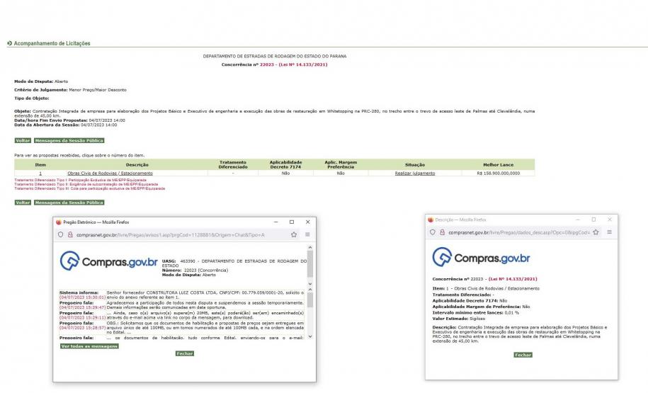 Pavimentação em concreto entre Palmas e Clevelândia receberá investimento de R$ 158,9 milhões Foto: DER