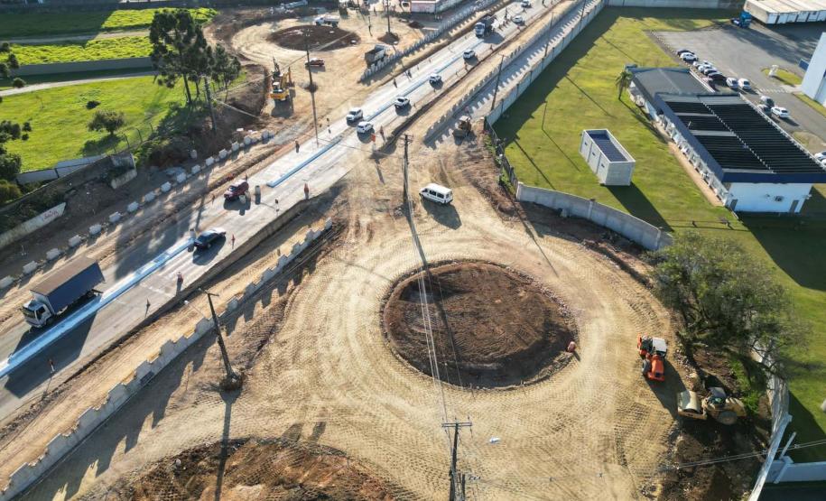 Rotatórias começam a tomar forma em obra do novo Viaduto do Bradesco Foto: DER