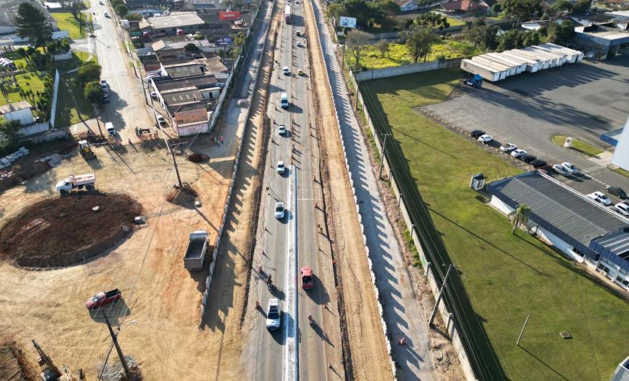 Rotatórias começam a tomar forma em obra do novo Viaduto do Bradesco Foto: DER