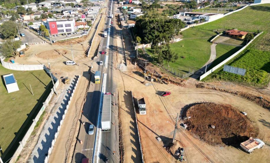 Rotatórias começam a tomar forma em obra do novo Viaduto do Bradesco Foto: DER