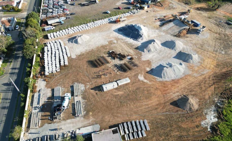 Rotatórias começam a tomar forma em obra do novo Viaduto do Bradesco Foto: DER