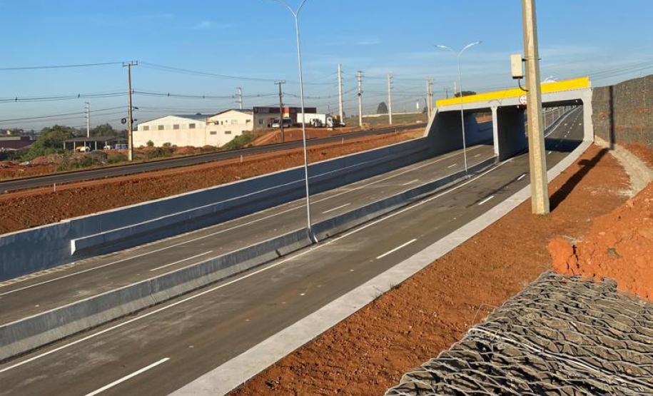 Estado libera tráfego nas pistas principais da obra de duplicação da BR-277 em Guarapuava Foto: Prefeitura de Guarapuava