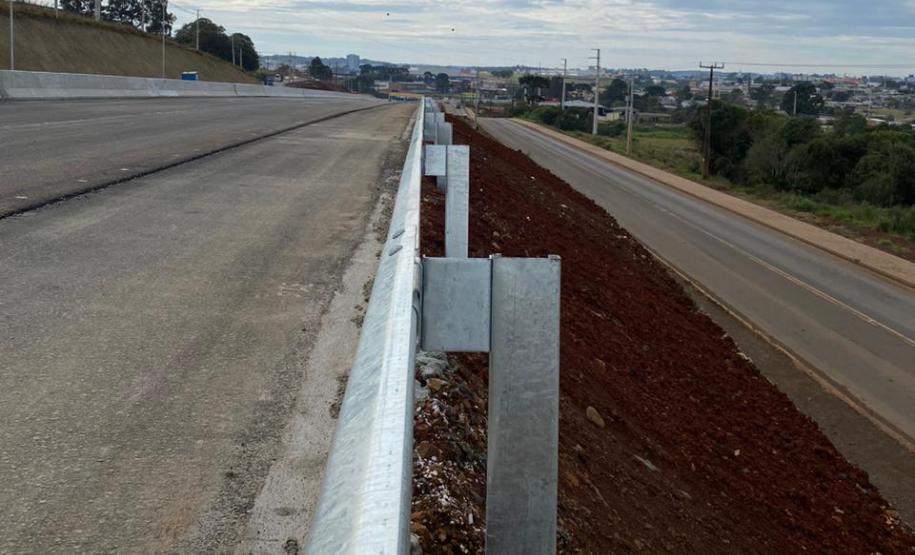Estado libera tráfego nas pistas principais da obra de duplicação da BR-277 em Guarapuava Foto: DER