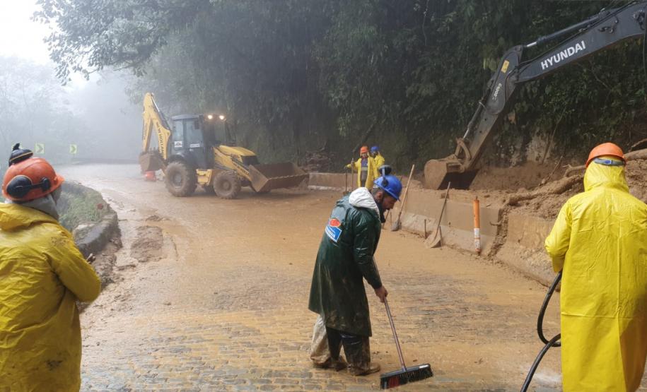 Estrada da Graciosa segue fechada devido a riscos de novos deslizamentos Foto: DER-PR