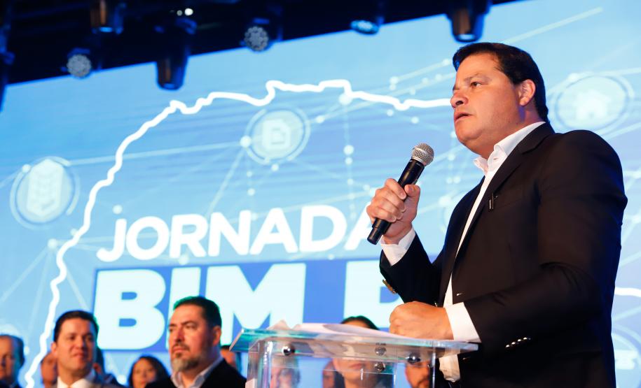 Segundo o secretário estadual de Infraestrutura e Logística, Sandro Alex, o Paraná foi o primeiro estado do Brasil a adotar a metodologia BIM e a estendê-la em um programa estadual a todos os municípios. Foto: Rodrigo Félix Leal / SEIL