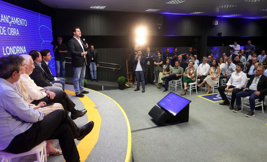 Governador Carlos Massa Ratinho Junior , participa do lançamento das obras do aeroporto de Londrina Foto: Gilson Abreu/AEN